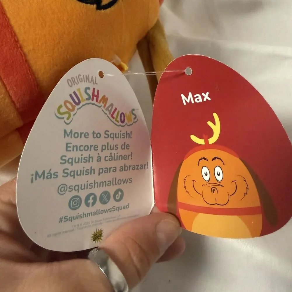 Squishmallows 10” Squishmallow Max the Dog Grinch Fuzzy Plush Animal Xmas NWT